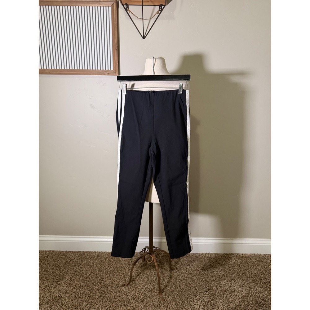 rag & bone Black Track Pants with White Side Stripes